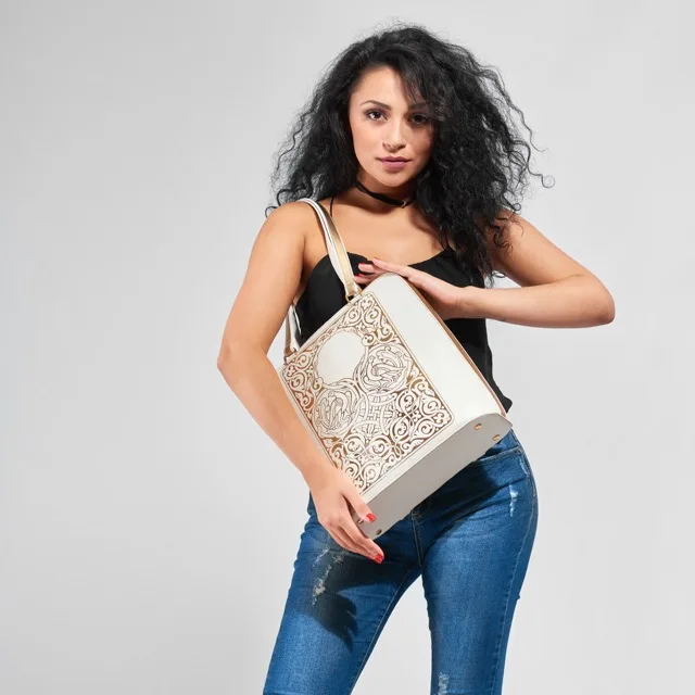 Leather goods showcase